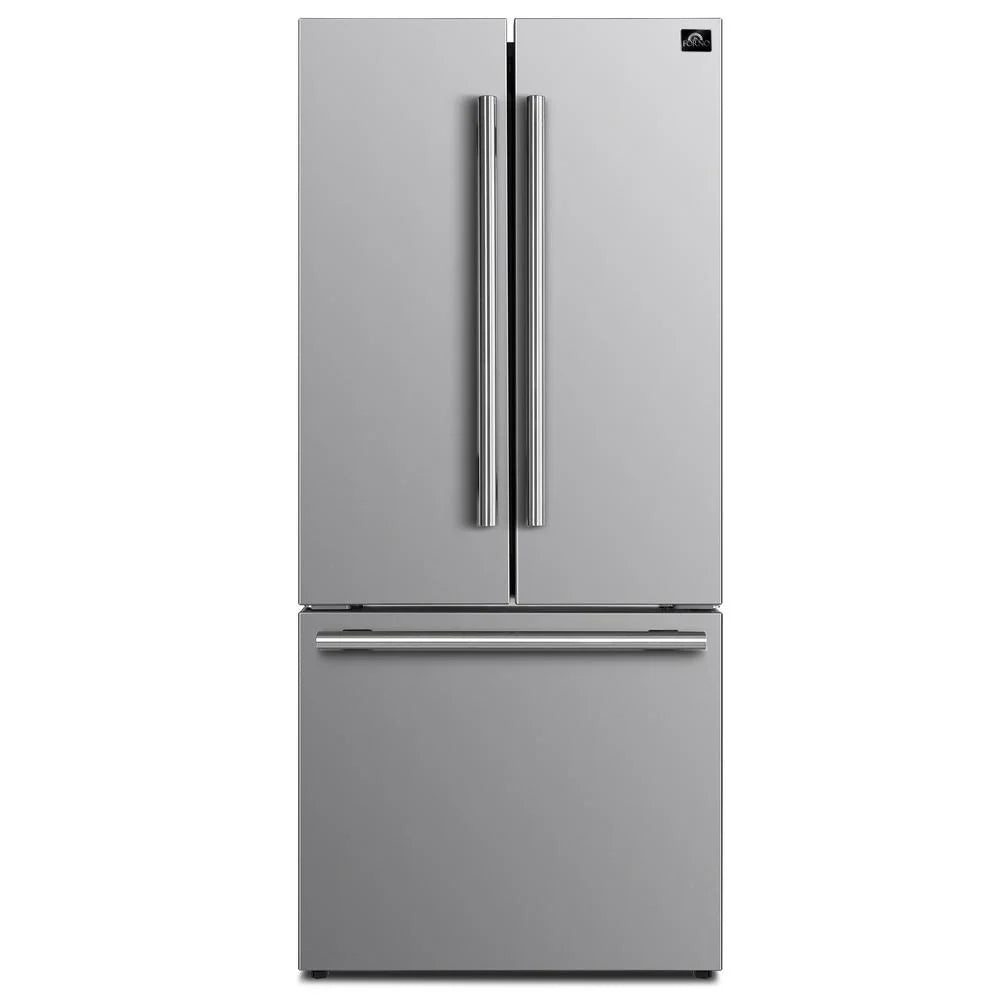 Forno Gallipoli 31-Inch French Door Refrigerator, 17.5 Cu. Ft., Stainless Steel with Internal Ice Maker (Model FFFFD1974-31SB)