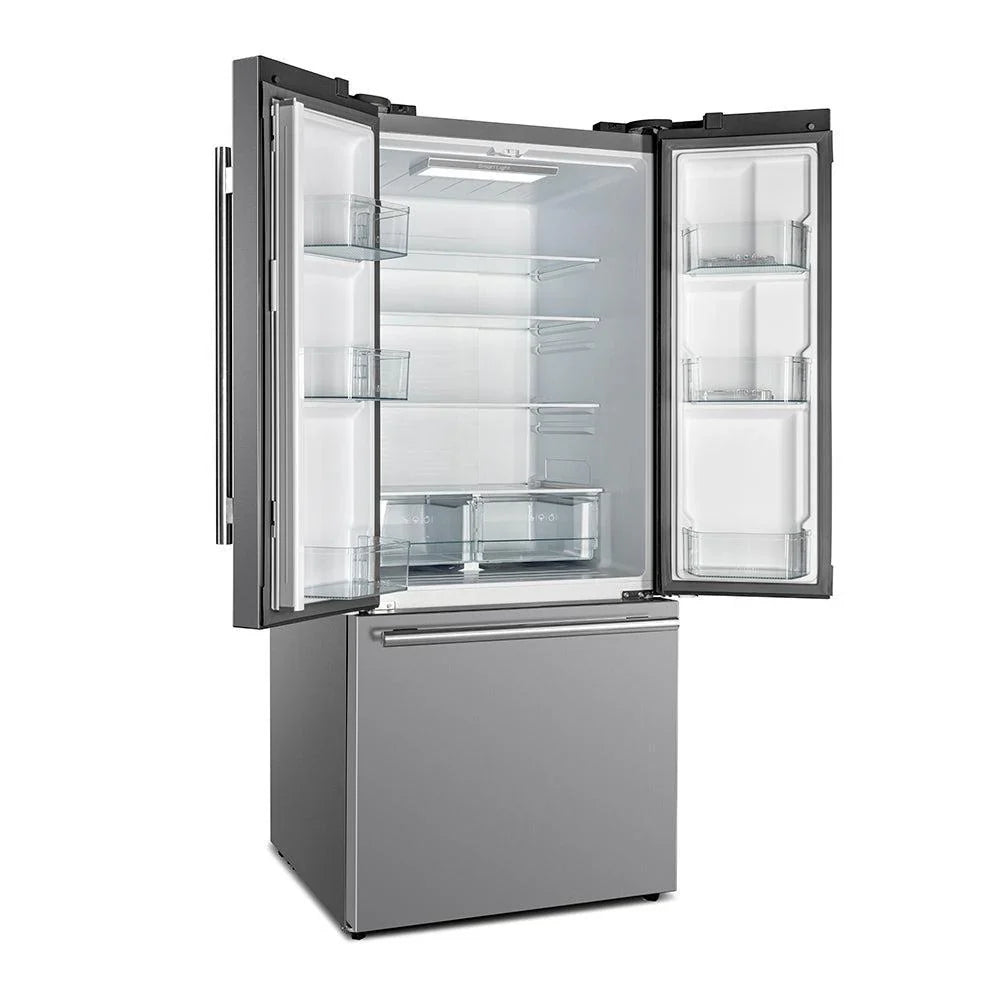 Forno Gallipoli 31-Inch French Door Refrigerator, 17.5 Cu. Ft., Stainless Steel with Internal Ice Maker (Model FFFFD1974-31SB)