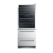 Forno Capraia 30-Inch Dual-Zone Wine Cellar, 144-Bottle Capacity, 6.25 Cu. Ft. (FWCDR6661-30S)