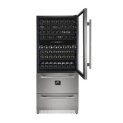 Forno Capraia 30-Inch Dual-Zone Wine Cellar, 144-Bottle Capacity, 6.25 Cu. Ft. (FWCDR6661-30S)