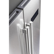 Forno Salerno 33-Inch Side-by-Side Refrigerator, Stainless Steel with Decorative Grill Trim Kit (FFRBI1805-37SG)