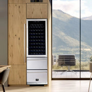 Forno Azienda 24-Inch Dual-Zone Wine Cellar, 108-Bottle Capacity, 6.25 Cu. Ft. (FWCDR6628-24S)