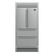 Forno Moena 36-Inch Counter-Depth French Door Refrigerator, 19 cu. ft., Stainless Steel with Decorative Grill Trim Kit (Model FFRBI1820-40SG)