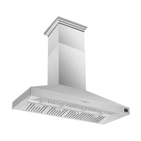 Forno Coppito 60-Inch Island-Mount Range Hood, 1200 CFM, Stainless Steel (Model FRHIS5129-60)