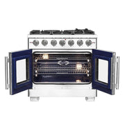 Forno Capriasca 36-Inch Freestanding All-Gas Range with French Door, 5.36 cu. ft. Oven, Stainless Steel (Model FFSGS6460-36)