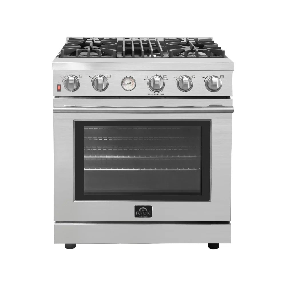 Forno Alta Qualita 30-Inch Freestanding Gas Range with Gas Cooktop and 4.62 cu. ft. Gas Oven in Stainless Steel (FFSGS6228-30S)