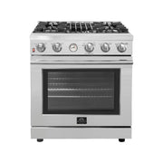 Forno Alta Qualita 30-Inch Freestanding Gas Range with Gas Cooktop and 4.62 cu. ft. Gas Oven in Stainless Steel (FFSGS6228-30S)