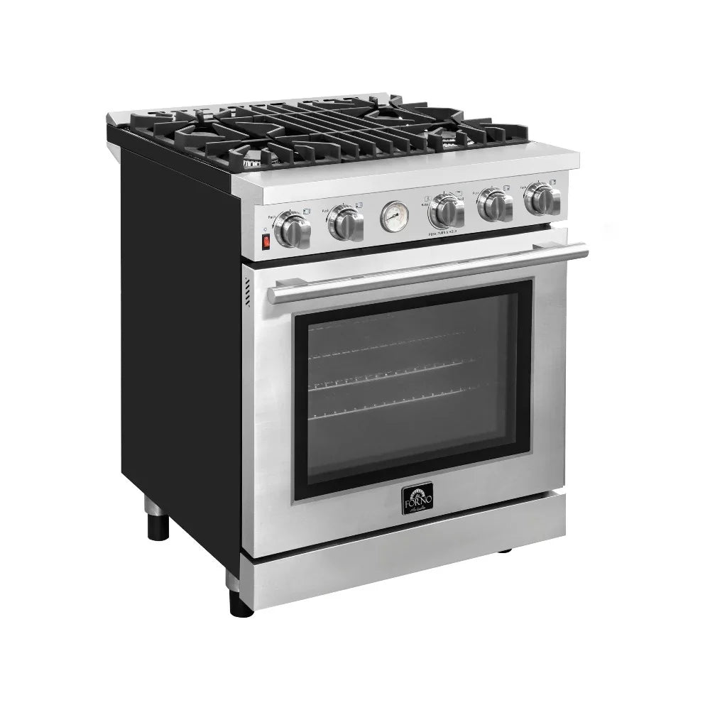 Forno Alta Qualita 30-Inch Freestanding Gas Range with Gas Cooktop and 4.62 cu. ft. Gas Oven in Stainless Steel (FFSGS6228-30S)
