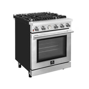 Forno Alta Qualita 30-Inch Freestanding Gas Range with Gas Cooktop and 4.62 cu. ft. Gas Oven in Stainless Steel (FFSGS6228-30S)