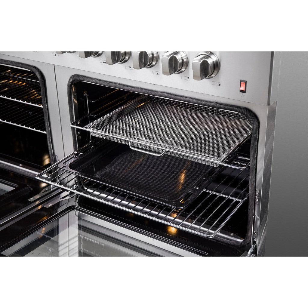 Forno Galiano 60-Inch Freestanding Dual Fuel Range with Double Oven, 8.64 cu. ft., Stainless Steel with Gold Accents (FFSGS6156-60)