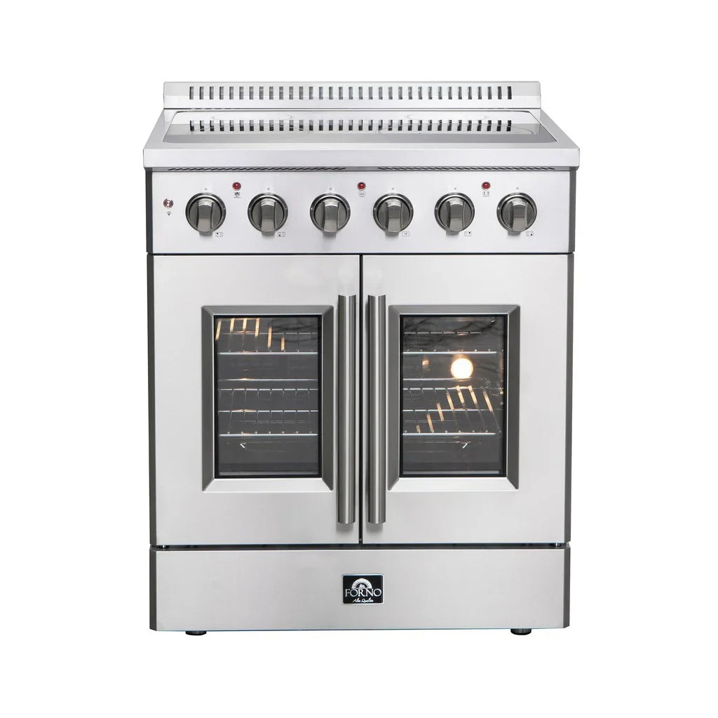 Forno Galiano 30-Inch Freestanding All-Electric Range with French Door Oven, 4.32 cu. ft., Stainless Steel (Model FFSEL6917-30)