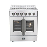 Forno Galiano 30-Inch Freestanding All-Electric Range with French Door Oven, 4.32 cu. ft., Stainless Steel (Model FFSEL6917-30)