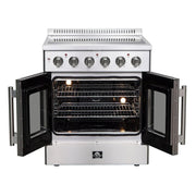 Forno Galiano 30-Inch Freestanding All-Electric Range with French Door Oven, 4.32 cu. ft., Stainless Steel (Model FFSEL6917-30)