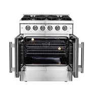 Forno Galiano 30-Inch Freestanding All-Gas Range with French Door, 4.32 Cu. Ft., Stainless Steel (FFSGS6444-30)