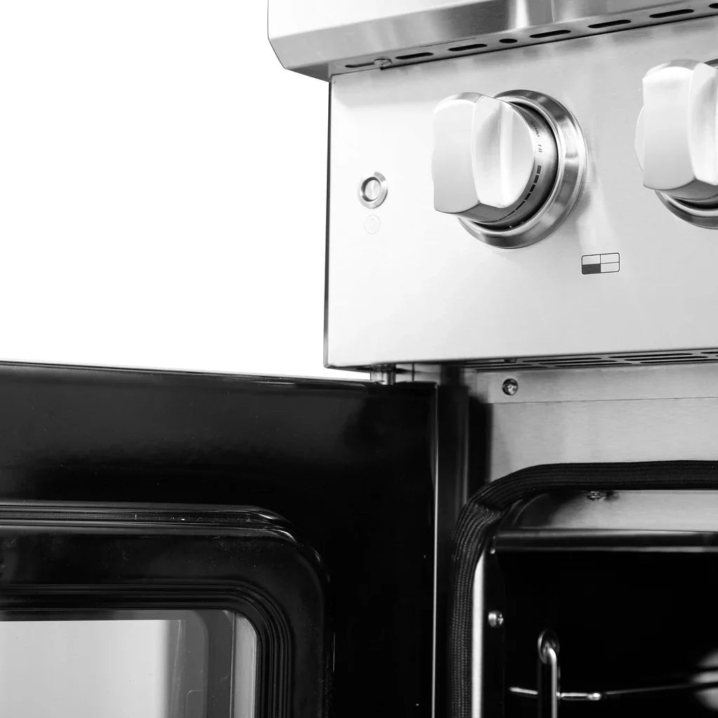 Forno Galiano 30-Inch Freestanding All-Gas Range with French Door, 4.32 Cu. Ft., Stainless Steel (FFSGS6444-30)