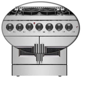 Forno Galiano 30-Inch Freestanding Dual Fuel Range with Gas Cooktop, Electric Oven, 4.32 Cu. Ft., Stainless Steel (FFSGS6356-30)