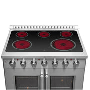 Forno Galiano 36-Inch Freestanding Electric Range with French Door Oven, 5.36 cu. ft., Stainless Steel (FFSEL6917-36)